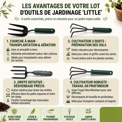 LITTLE Outils de jardinage à main 2