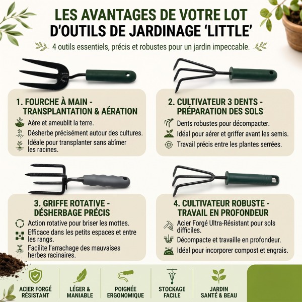 LITTLE Outils de jardinage à main