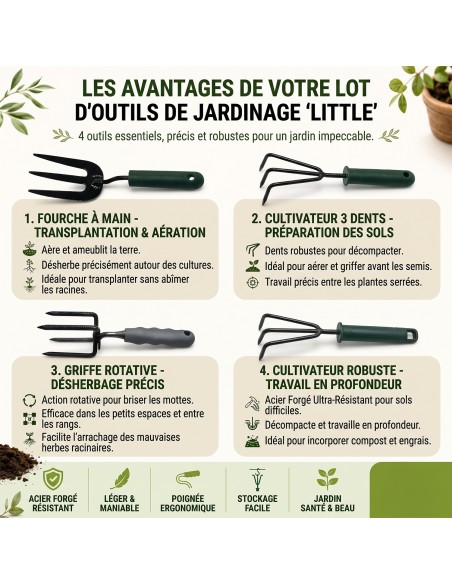 LITTLE Outils de jardinage à main