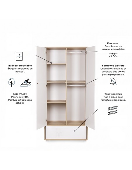 IDA Ensemble bébé armoire, commode et lit