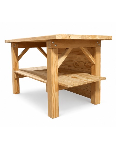Îlot central de cuisine en bois Douglas