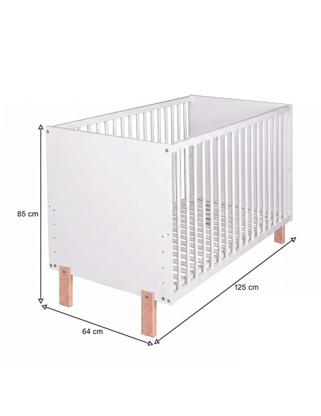 MATTI Lit bébé évolutif à barreaux
