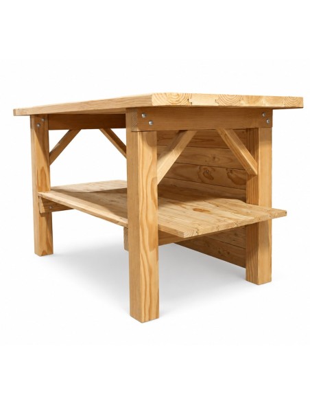 Îlot central de cuisine en Douglas massif 150 cm – livré monté