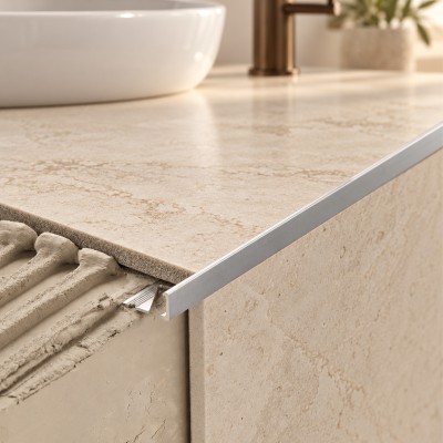Profilé de finition d'angle pour carrelage  aluminium anode 12,5 mm longueur 2,5 m 2
