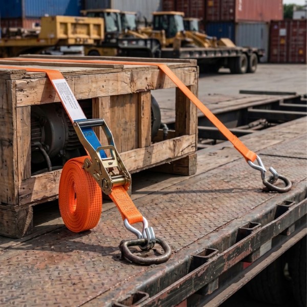 Double sangle à cliquet 5T pour transport de fret lourd sur remorque
