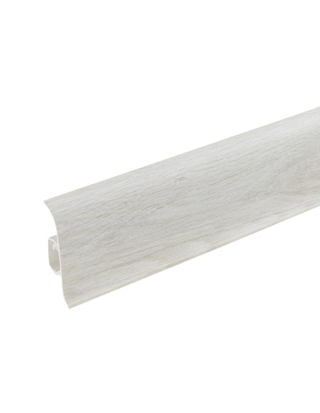 Plinthes goulotte passe-câble PVC 59 mm - 1,10 m avec raccords inclus