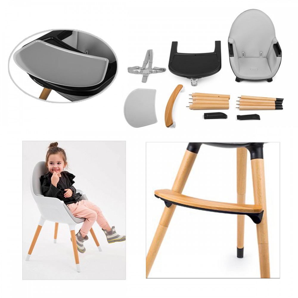 Kinderkraft Fini Chaise Haute B/éb/é Noir