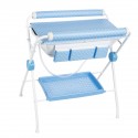 Baignoire table à langer pois bleus