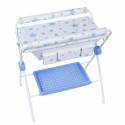 Baignoire table à langer étoiles bleues