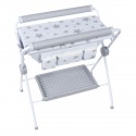 Baignoire table à langer étoiles grises