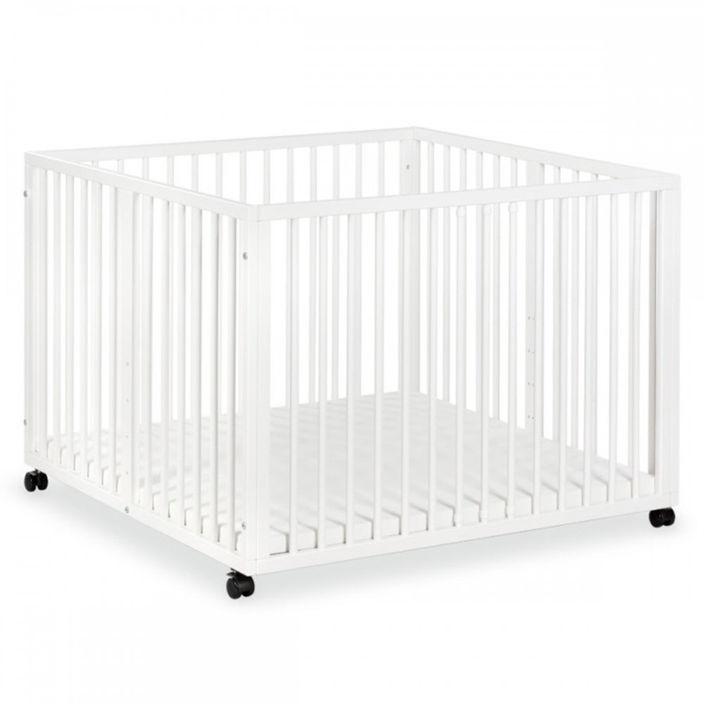 Parc Pour Bebe Reglable Jonas En Bois Avec Roulettes De 0 A 15 Kg