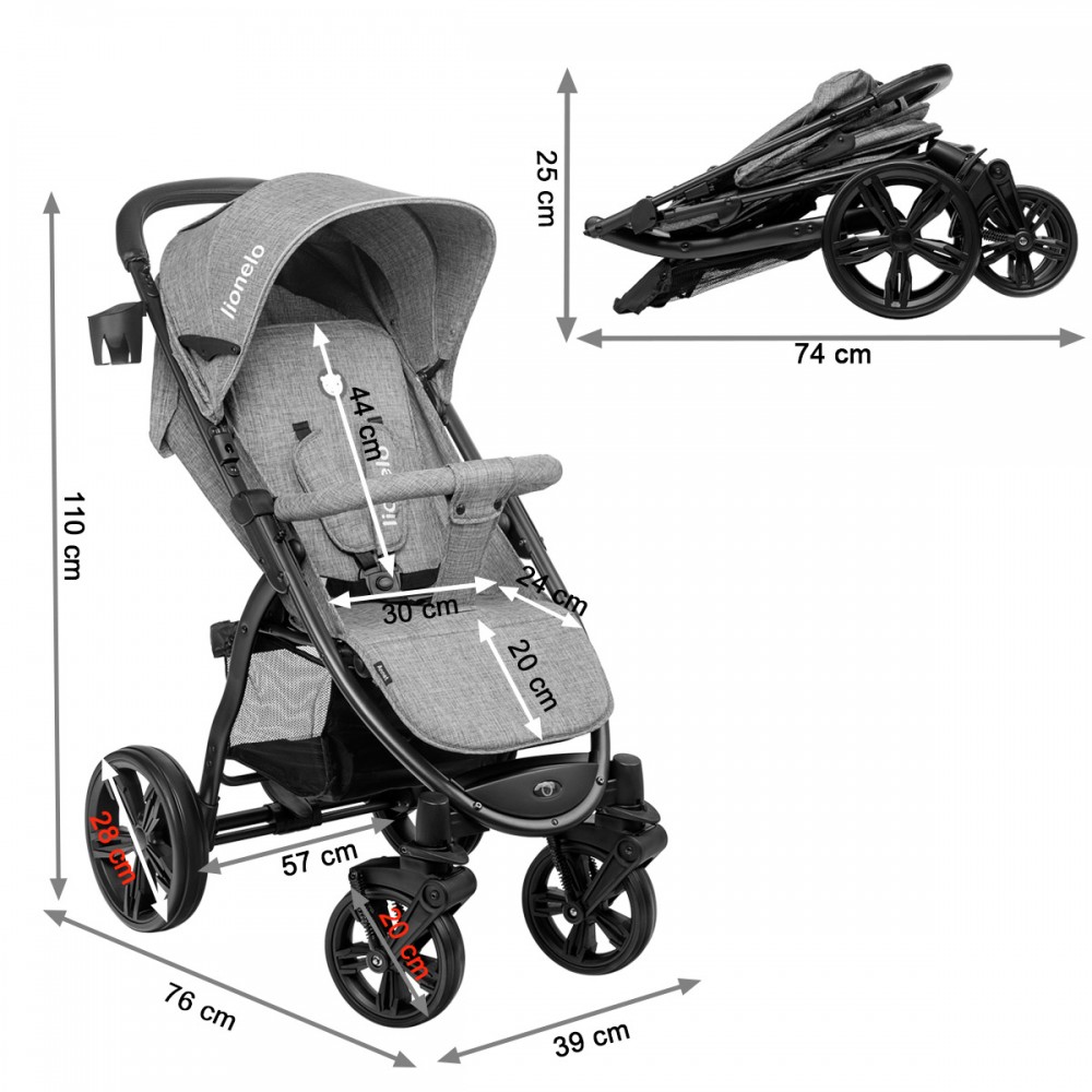 poussette dimensions