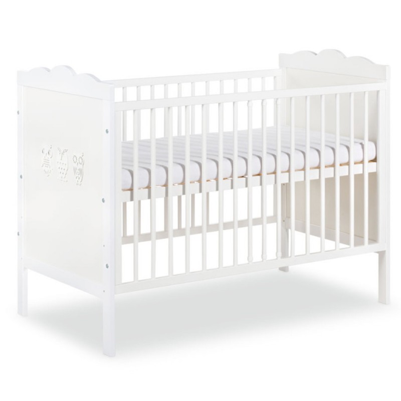 Lit cage pour bébé 120 X 60 avec sommier réglable en hauteur