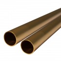 tube aluminium anodisé doré lot de 2