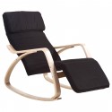 Rocking-chair avec organisateur Noir