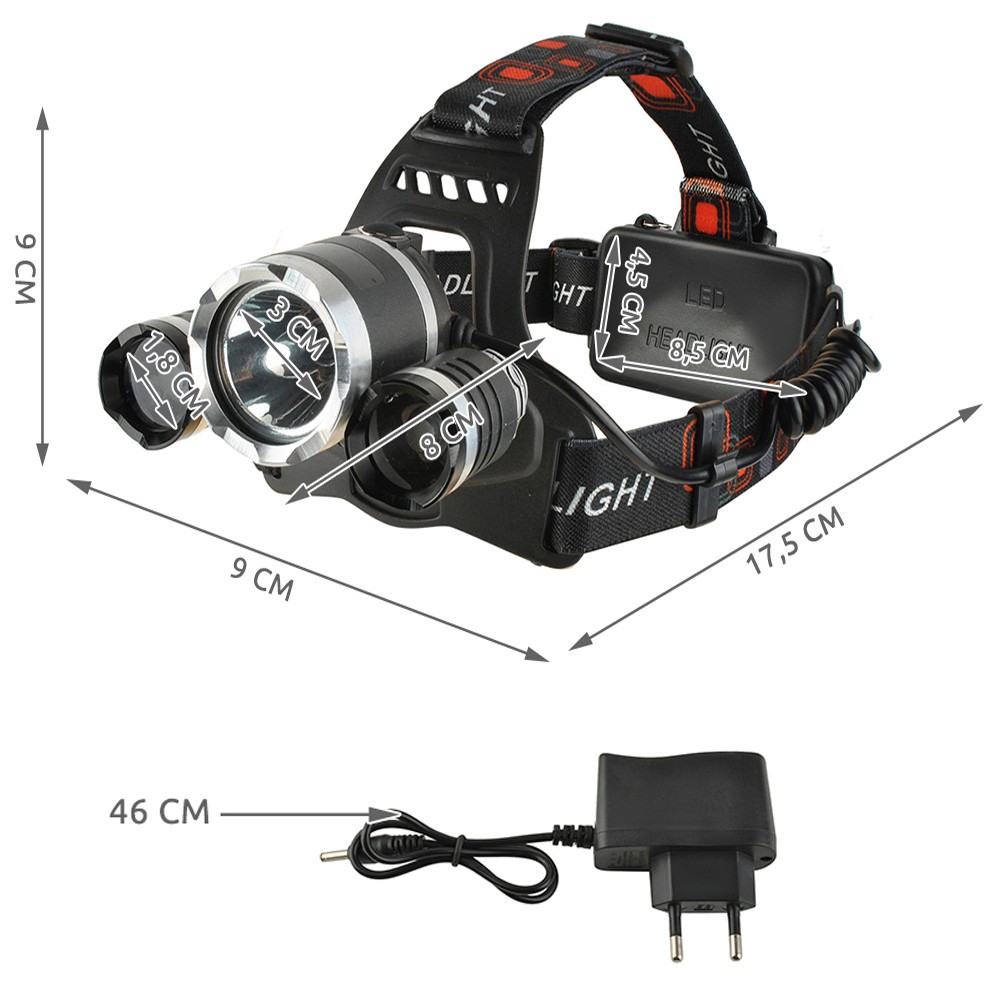 Lampe frontale LED rechargeable RS PRO, 320 lm, Li-polymère