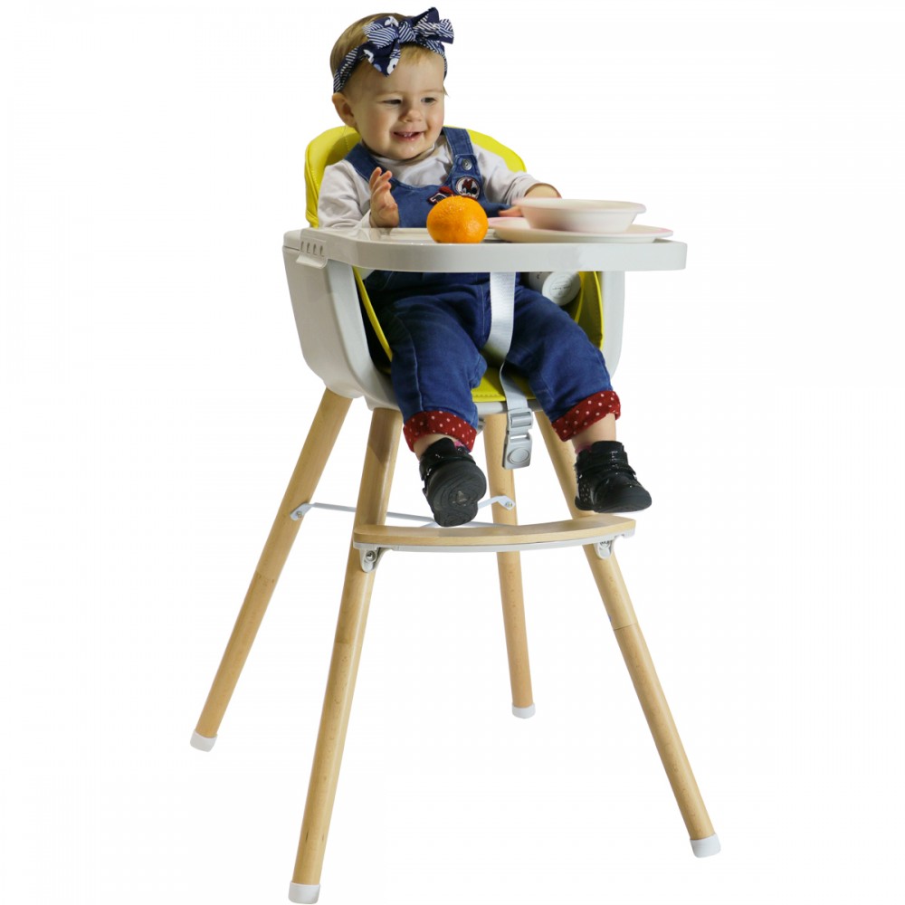 Chaise haute scandinave 2 en 1 évolutive en table et chaise pour enfant