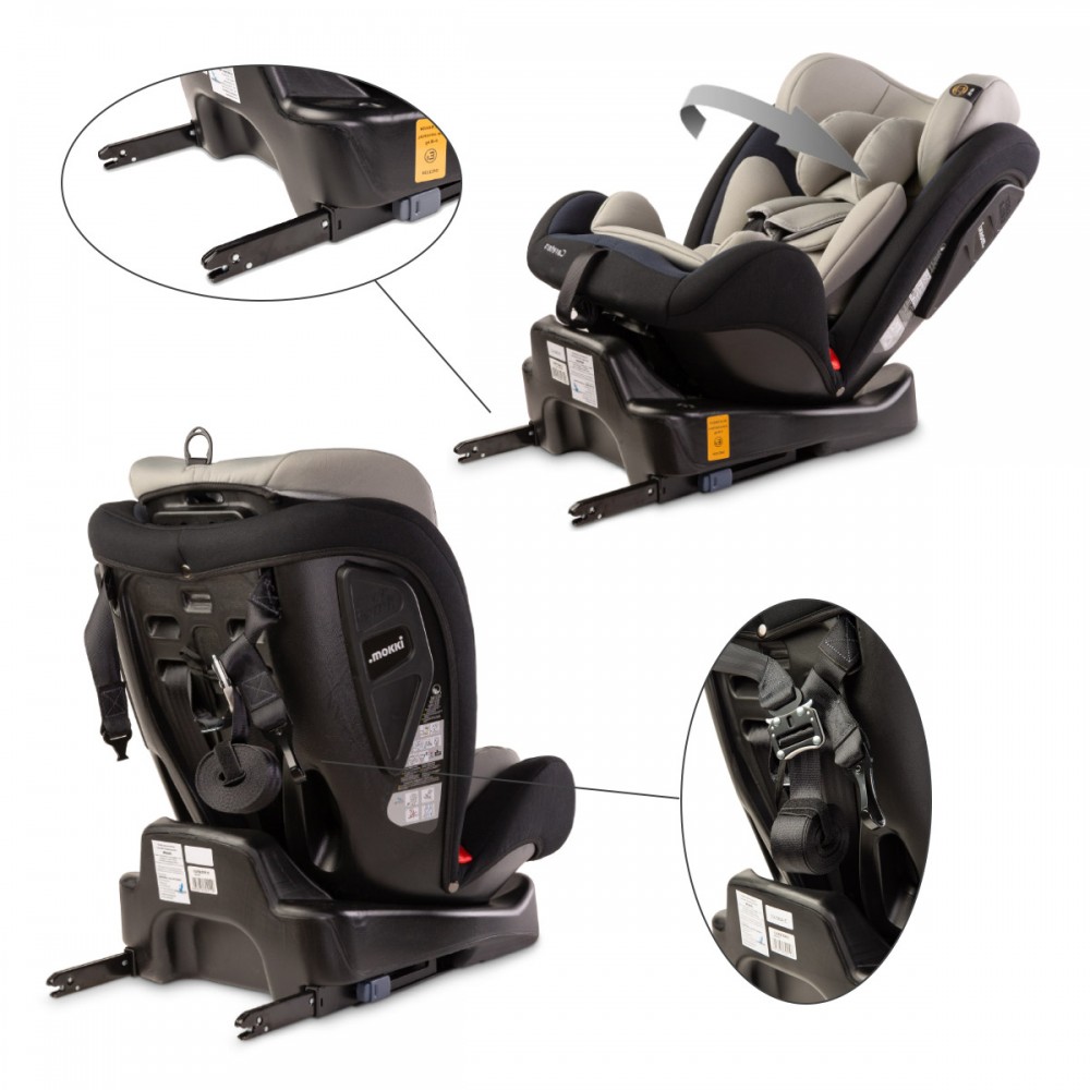 Siège auto Isofix 0 à 36 kg groupe 0/I/II/III pivotant. En promotion