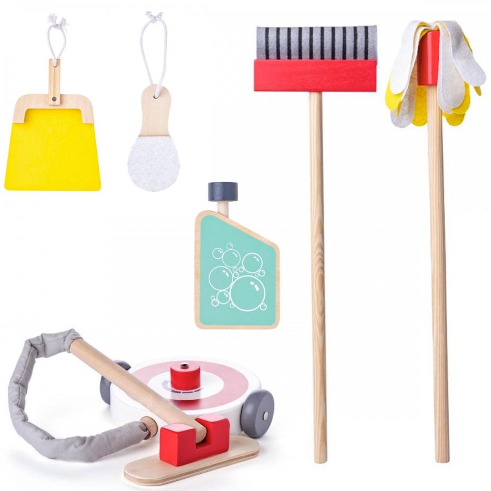 Chariot De Menage En Bois Pour Enfant A Partir De 2 Ans En Promotion