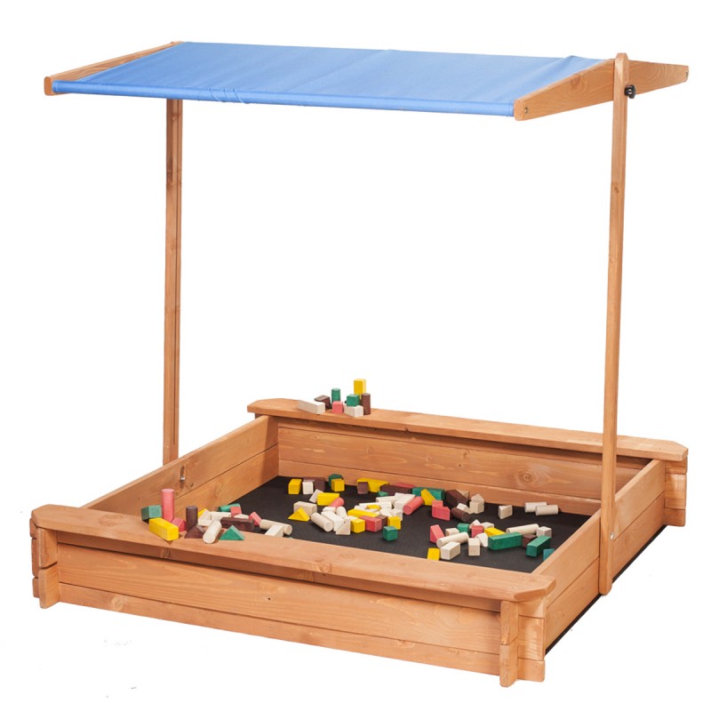 Bac à sable en bois pour enfant avec toit