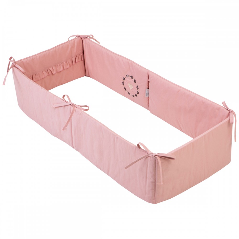 Tour de lit Rose Taille : 60 cm Housse de protection rembourr/ée pour berceau de b/éb/é Tour de lit pour b/éb/é Tour de lit pour b/éb/é