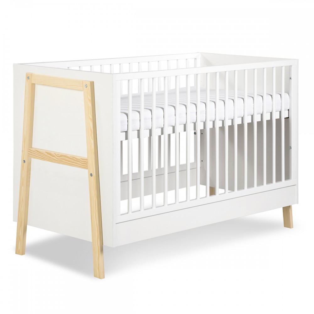 Lit Bebe A Barreaux Klups 1x60 Avec Sommier Reglable