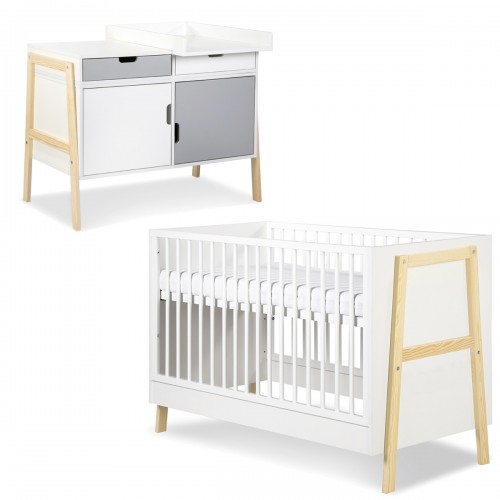 Ensemble Commode A Langer Et Lits Evolutifs Chambre D Enfant