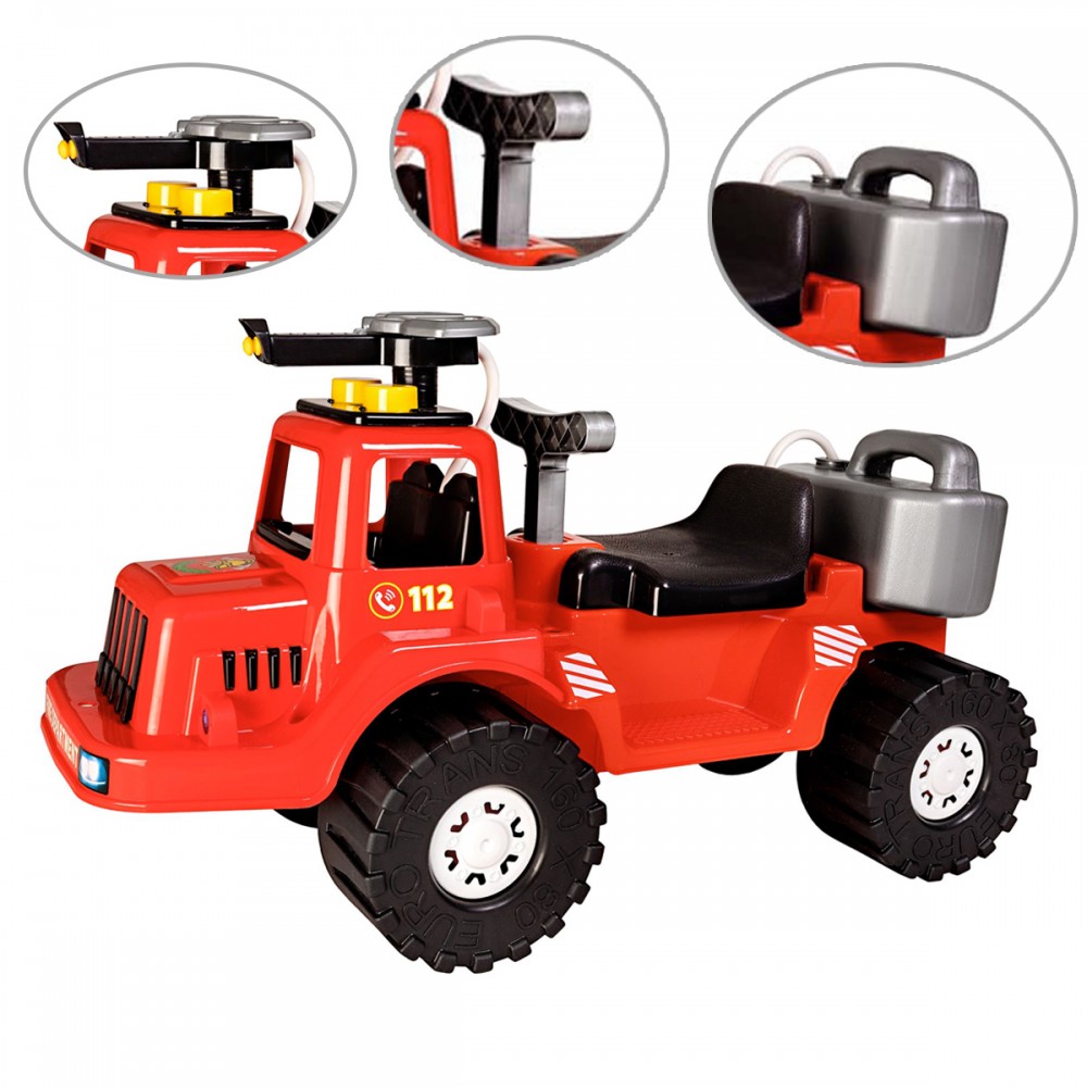 Porteur Trotteur Enfant Camion De Pompier Avec Lance A Eau