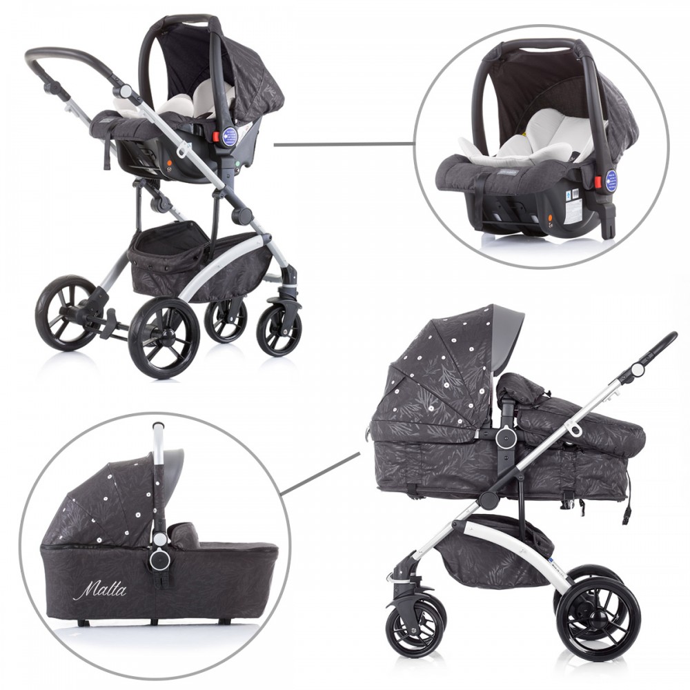 Poussette 3en1 Nacelle Cosy Et Siege Des La Naissance Jusqu A 22 Kg