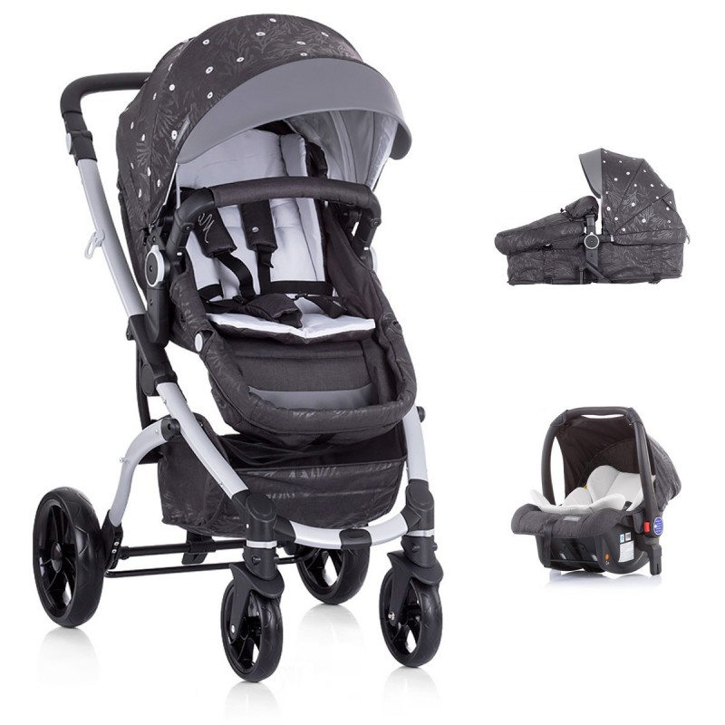 poussette trio grise