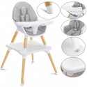 Chaise haute enfant grise