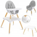 Chaise haute scandinave enfant grise