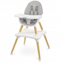 Chaise haute design enfant grise