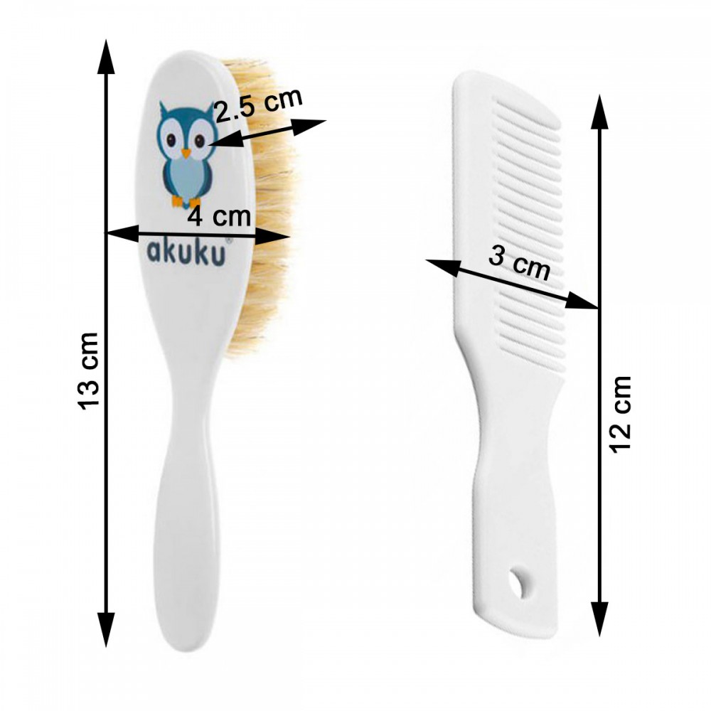 Brosse A Cheveux Aux Poils Naturels Et Peigne Pour Bebe