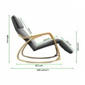Rocking-chair avec organisateur Gris anthracite