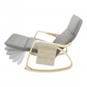 Rocking-chair avec organisateur Gris anthracite