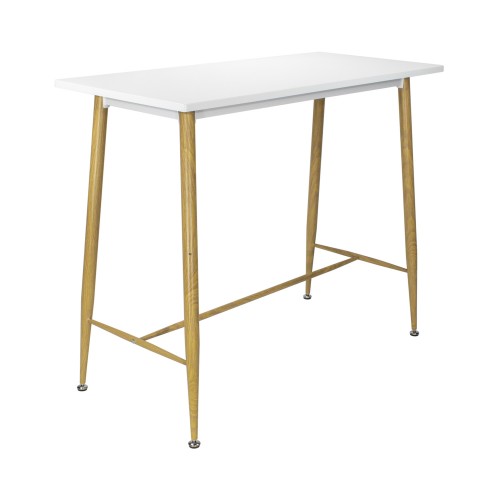 EDWARD Table scandinave avec plateau blanc laqué