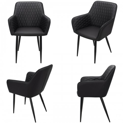 fauteuil noir avec accoudoirs