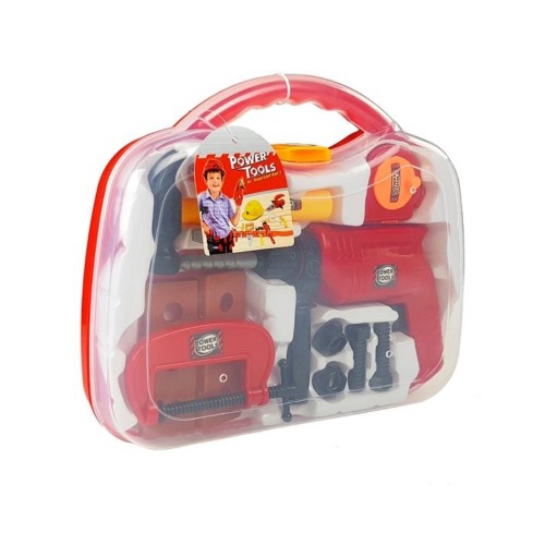 POWER TOOLS Mallette à outils pour enfant avec perceuse et marteau