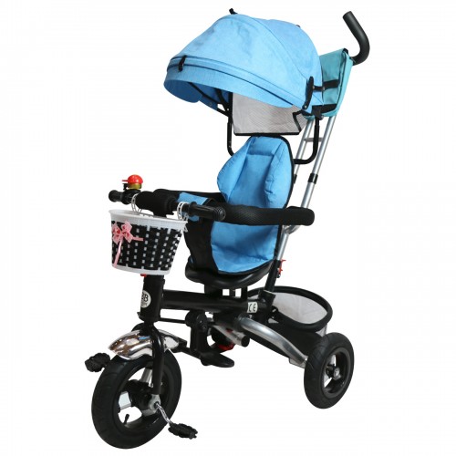 Tricycle poussette bleu