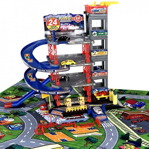 PARKING LOT Garage voitures 4 niveaux avec ascenseur et grand tapis