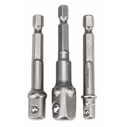 Lot de 3 adaptateurs hexagonaux à douilles 1/4" 3/8" 1/2"