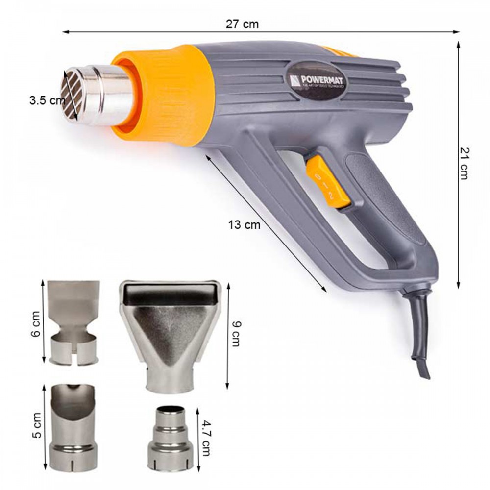 Machine à Air Chaud Sans Fil Rechargeable au Lithium, Équipement de  Chauffage, Outil Électrique Réglable avec Température, 5 Buses, 2 Grattoirs