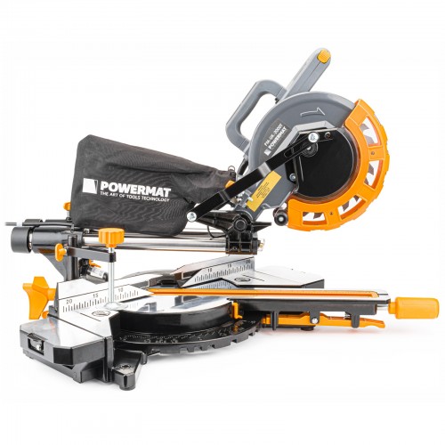 Scie à onglet pour bois 2000W lame 24 dents Ø 210 mm avec laser et led