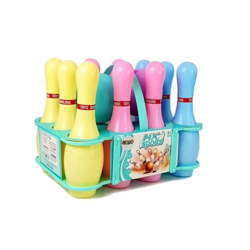 CLOE Jeu bowling enfant 10 quilles Led lumineuses 2 boules + panier