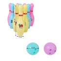 CLOE Jeu de bowling enfant 10 quilles lumineuses 2 boules avec panier