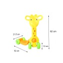 trottinette girafe 4 roues jaune