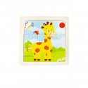WOOD 4 puzzles en bois girafe