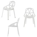 4 chaises blanches