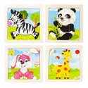 WOOD lot de 4 puzzles en bois